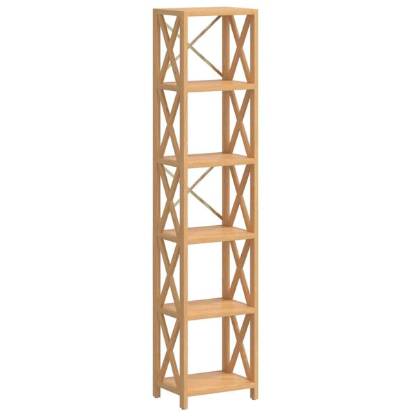 vidaXL 6-Tier Shelf 40x30x181 cm Solid Wood Oak