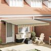 vidaXL Retractable Awning Manual Green and Yellow 400 x 300 cm