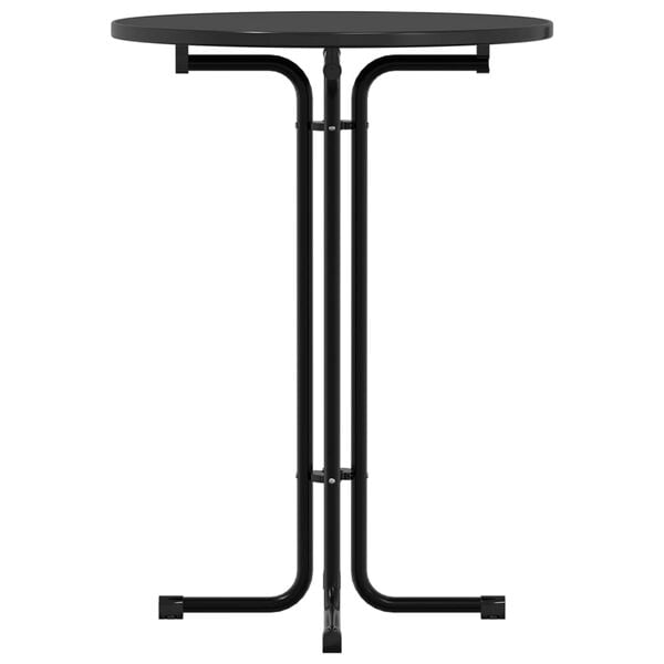 vidaXL Bar Table Black &Oslash;80x110 cm Engineered Wood and Steel