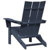 vidaXL Folding Adirondack Chair Navy Blue 80.5 x 74.5 x 92 cm HDPE