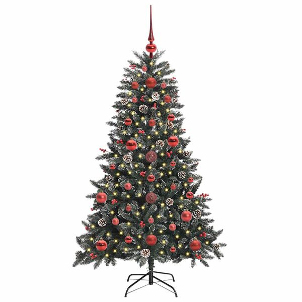 vidaXL Artificial Christmas Tree with 150 LEDs Green 68 x 68 x 120 cm