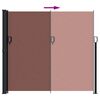 vidaXL Retractable Side Awning Brown 180x500 cm