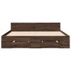 vidaXL Bed Frame with Drawers without Mattress Brown Oak 160x200 cm
