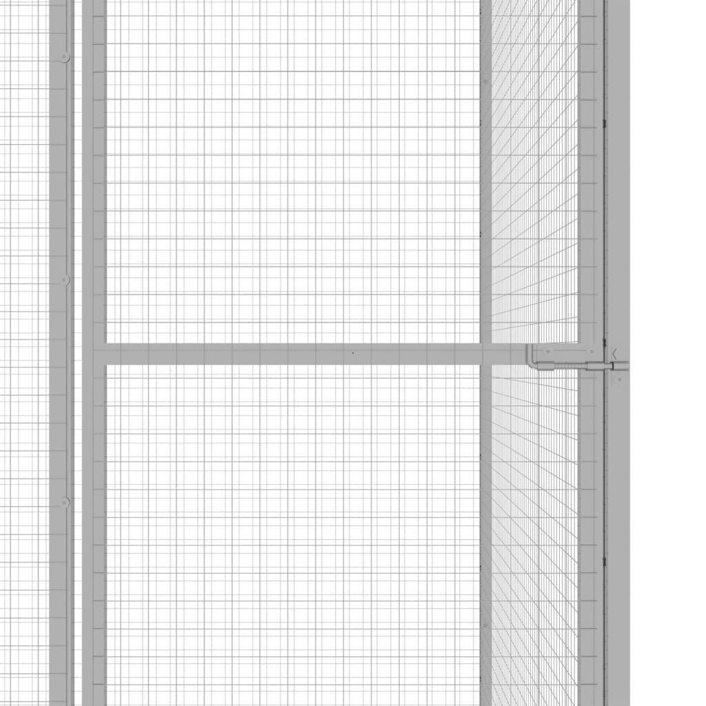 vidaXL Cat Cage 1.5x1.5x1.5 m Galvanised Steel