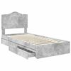 vidaXL Storage Bed Concrete Grey 75 x 190 cm Engineered Wood