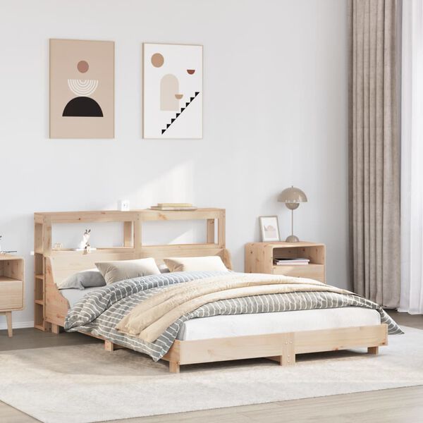 vidaXL Bed Frame without Mattress 140x190 cm Solid Wood Pine