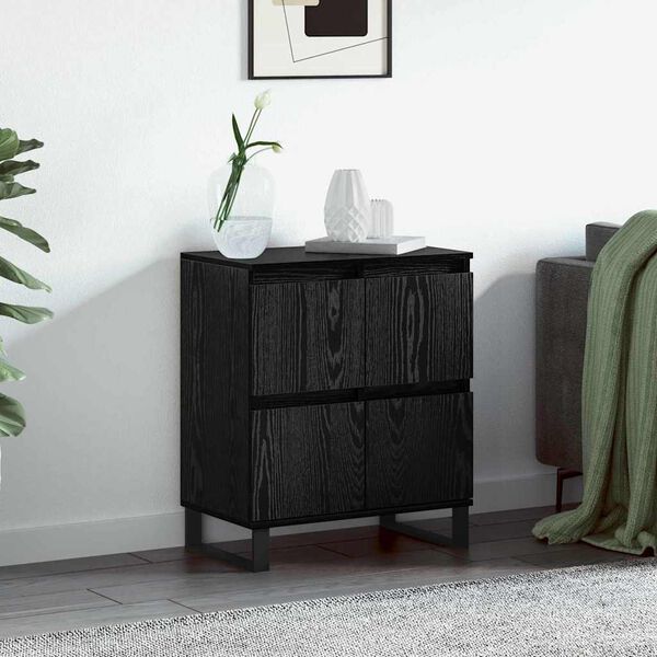 vidaXL Sideboard Black Oak 60 x 35 x 70 cm