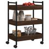 vidaXL Kitchen Trolley Brown Oak 50x30x70 cm Engineered Wood
