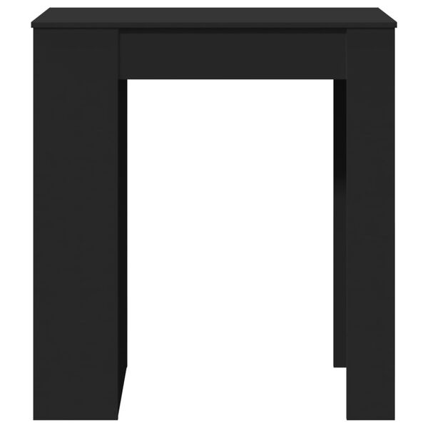 vidaXL Bar Table with Racks Black 95x47x103.5 cm Engineered Wood
