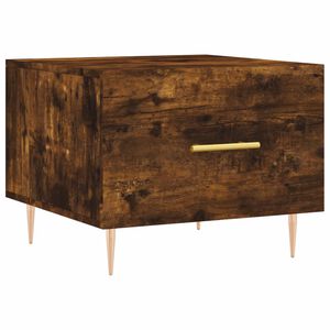 vidaXL Coffee Table Smoked Oak 50x50x40 cm Engineered Wood