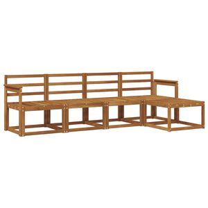 vidaXL Outdoor Sofa Set 5 pcs Natural Solid Acacia Wood