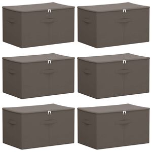 vidaXL Storage Box 6 pcs Non-woven fabric 55 x 35 x 32 cm 61.6 L