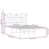 vidaXL Metal Bed Frame without Mattress with Headboard Black 120x200cm