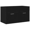 vidaXL Bathroom Cabinet Black Oak 80 x 38.5 x 46 cm Engineered Wood