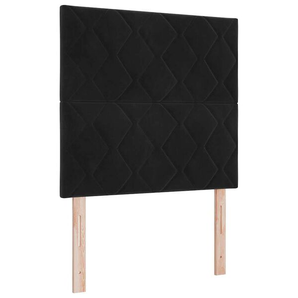 vidaXL Headboard Height Adjustable with Headboard Black 90 cm Velvet