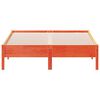 vidaXL Bed Frame without Mattress Wax Brown 135x190 cm Double Solid Wood Pine
