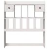 vidaXL Headboard with Storage White 90 cm Solid Wood Pine