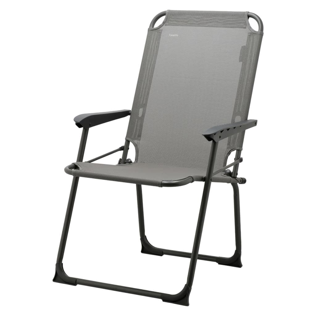 Travellife Foldable Compact Camping Chair San Marino Grey vidaXL