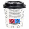 vidaXL Coffee Paper Cups with Lids 120 ml 500 pcs White and Black