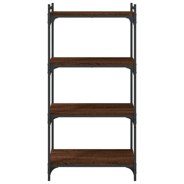 vidaXL Bookcase 4-Tier Brown Oak 60x30x120 cm Engineered Wood