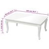 vidaXL Coffee Table High Gloss White 100x50x42 cm Engineered Wood