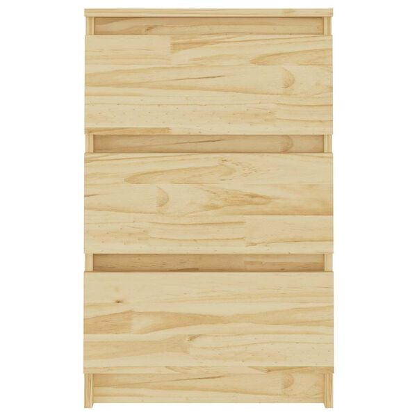 vidaXL Bedside Cabinet 40x29.5x64 cm Solid Pine Wood