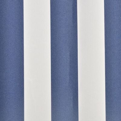 vidaXL Awning Top Sunshade Canvas Blue & White 350x250 cm
