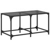 vidaXL Coffee Table with Black Glass Top 78,5x40x40 cm Steel