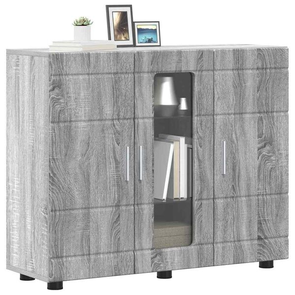 vidaXL Sideboard Grey sonoma 55.5 x 29 x 100 cm Engineered Wood