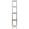 vidaXL Storage Shelf Silver 75x30x172 cm Steel and MDF