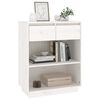 vidaXL Console Cabinet White 60x34x75 cm Solid Wood Pine