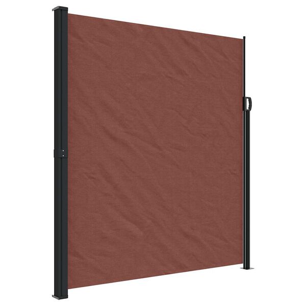 vidaXL Retractable Side Awning Brown 220x300 cm