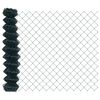 vidaXL Chain Link Fence Green 10 x 1.2 m Steel