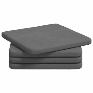 vidaXL Seat Cushions 4 pcs Dark Grey 40 x 40 x 3 cm Microfibre Fabric