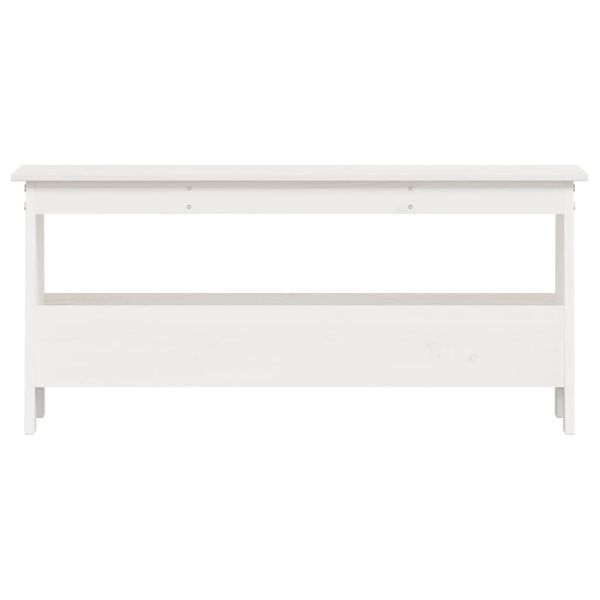 vidaXL Hall Bench White 100x28x45 cm Solid Wood Pine