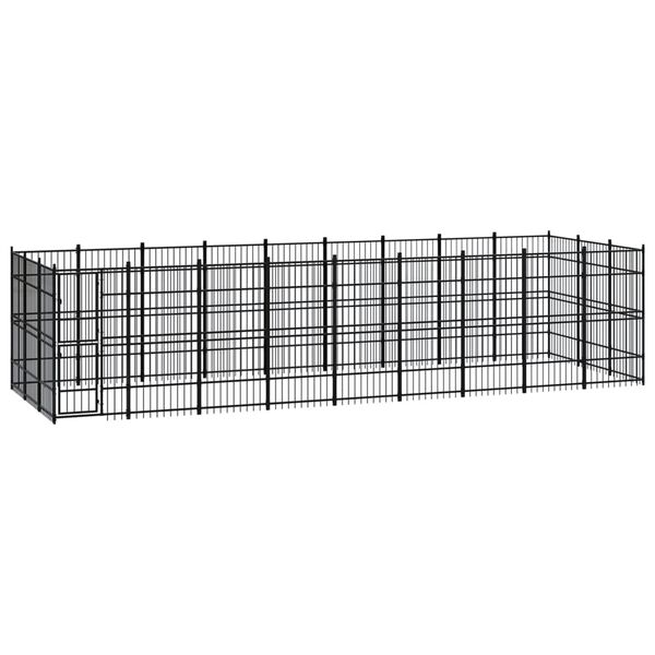 vidaXL Outdoor Dog Kennel Steel 24.88 m&sup2;