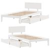 vidaXL Bed Frame with Drawers without Mattress White 75x190 cm Small Single