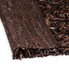 vidaXL Shaggy Rug Genuine Leather 80x160 cm Brown