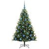 vidaXL Artificial Hinged Christmas Tree 150 LEDs Green 150 cm