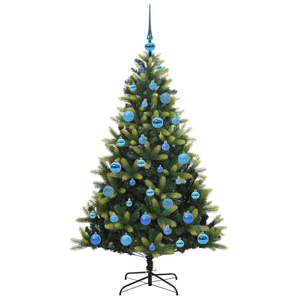 vidaXL Artificial Hinged Christmas Tree 150 LEDs Green 150 cm