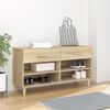 vidaXL Shoe Cabinet Sonoma Oak 102x35x55 cm Engineered Wood
