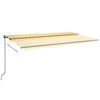 vidaXL Manual Retractable Awning 600x350 cm Yellow and White