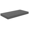 vidaXL Floating Wall Shelves 2 pcs High Gloss Grey 50x23x3.8 cm MDF