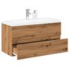 vidaXL Sink Cabinet with Built-in Basin Artisan Oak
