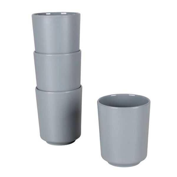 Bo-Camp 16 Piece Tableware Patom Melamine Light Grey