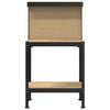 vidaXL Work Benches with Shelf Black 81 x 41 x 145 cm Engineered Wood