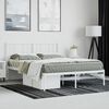 vidaXL Metal Bed Frame without Mattress with Headboard White 140x200cm