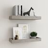 vidaXL Loggia Wall Shelves 2 pcs Concrete Grey 40x15x4 cm MDF