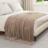 vidaXL Throw Blanket Camel 200 x 150 cm Fleece