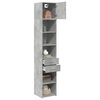 vidaXL Slim Storage Cabinet Concrete Grey 40x42.5x225 cm Engineered Wood